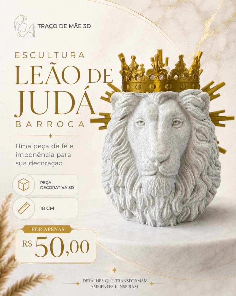 Escultura Leão de Judá Barroca