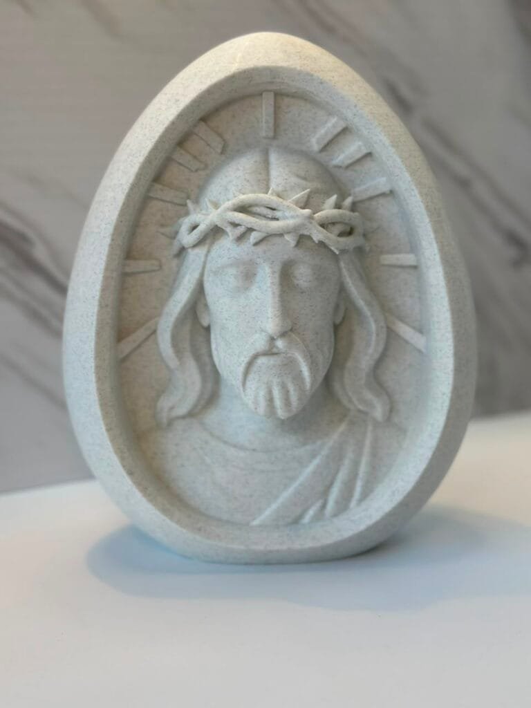 Escultura Oval Face de Jesus