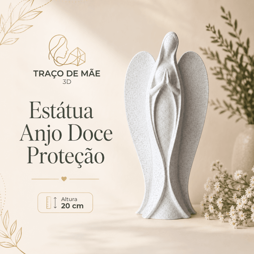 Kit Estátua Anjo Doce Proteção