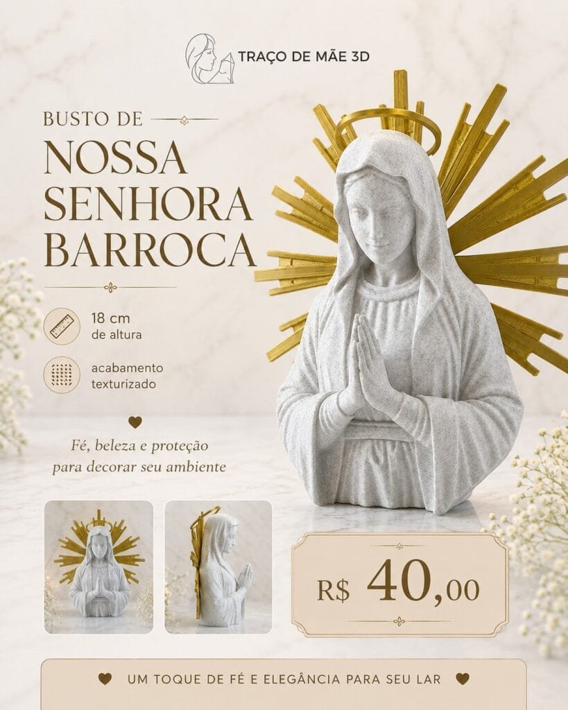 Busto de Nossa Senhora Barroca