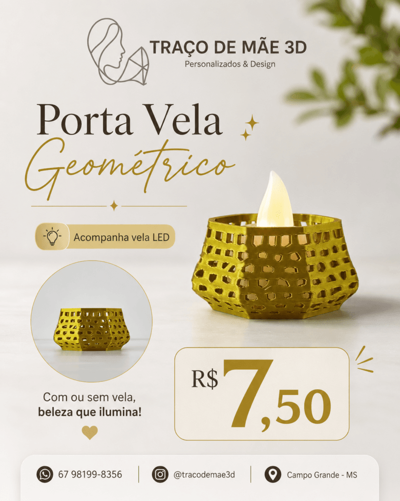 Porta Vela Geométrico