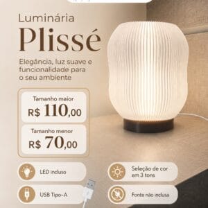 Luminária Plissê 1.8