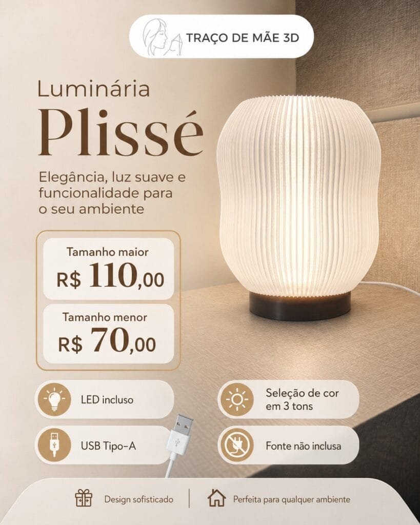 Luminária Plissê 1.8