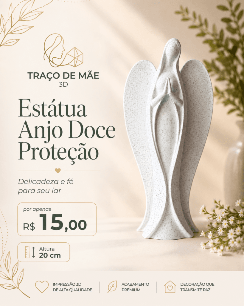 Estátua Anjo Doce Proteção